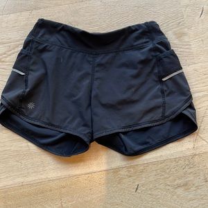 Athleta girls black athletic shorts
